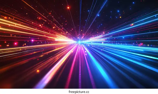 Abstract Colorful Speed Lines