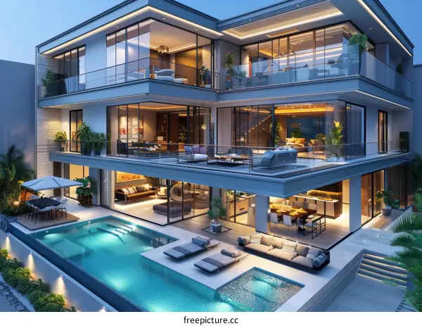 A Modern House with Swimming Pool