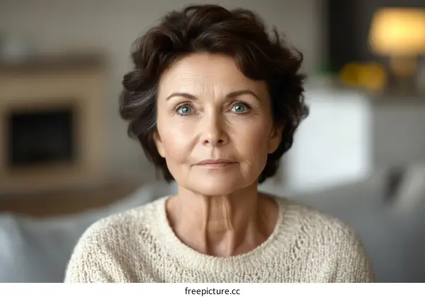 Closeup Portrait of a Mature Woman