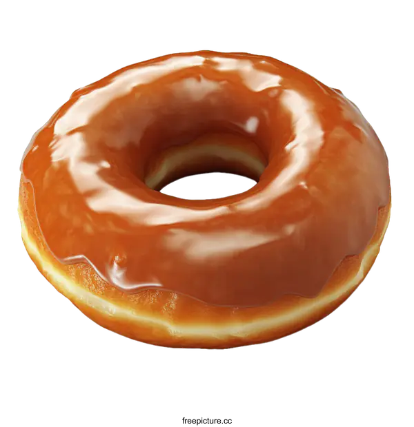 [Transparent Background PNG]Delicious Glazed Doughnut Image