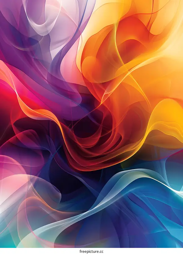 Abstract Colorful Wavy Gradient Backdrop