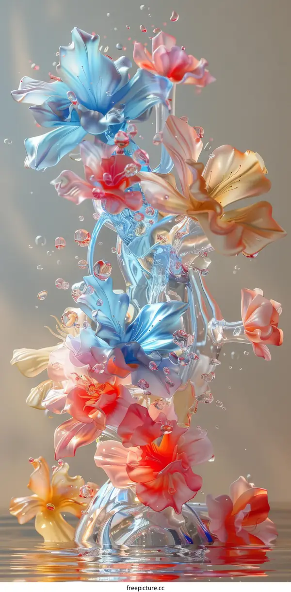 Abstract Floral Arrangement Illustration