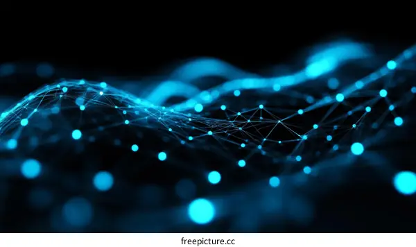 Abstract Network Wave Illustration