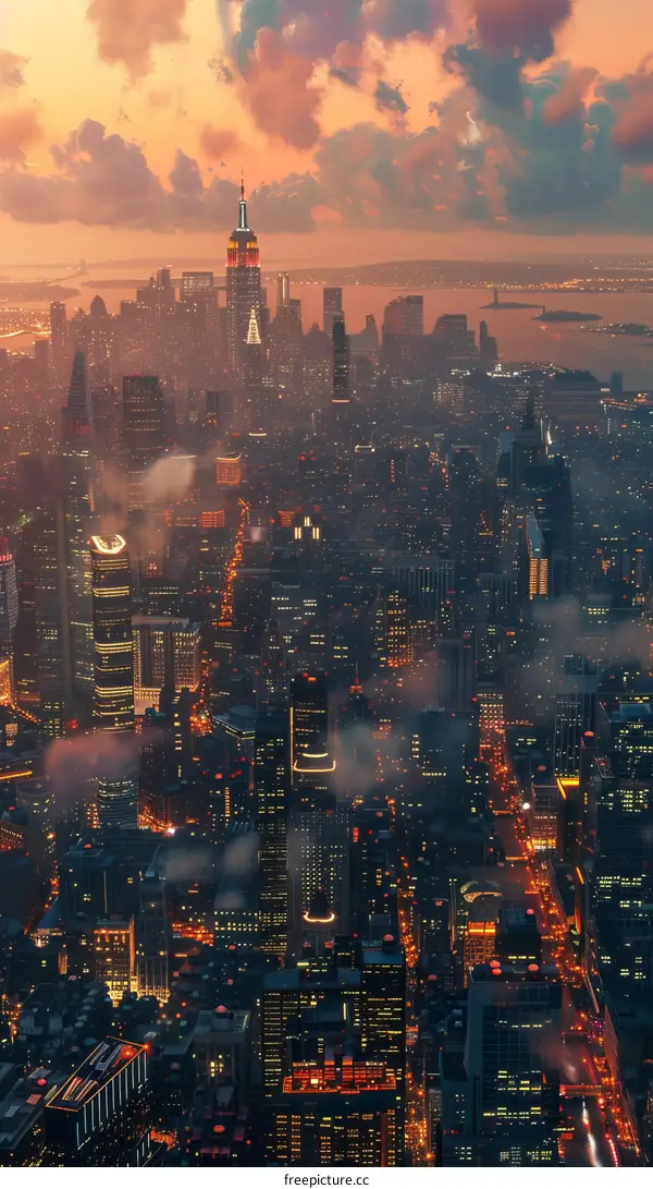 New York City Skyline at Dusk