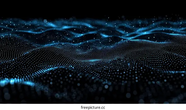 Abstract Wave of Digital Dots