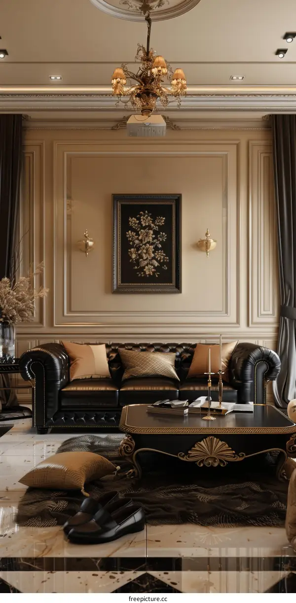 Elegant European Living Room Interior Design