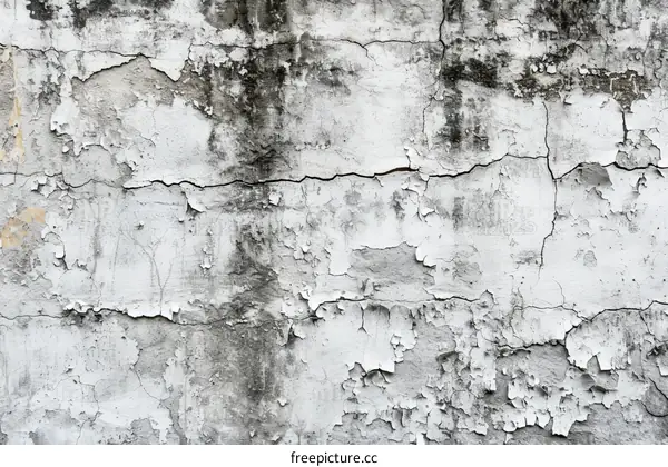 old weathered whitewash painted wall texture