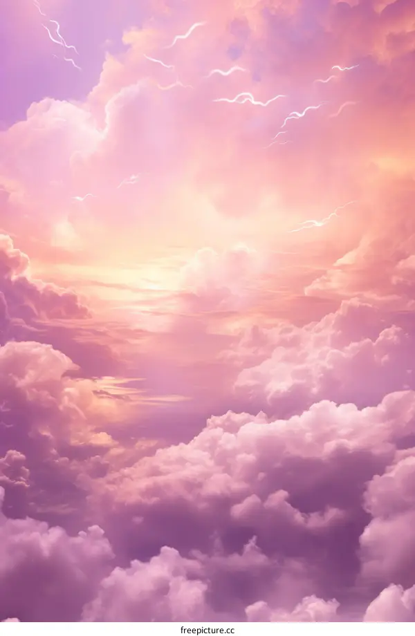 Sunset Seen from Above the Clouds