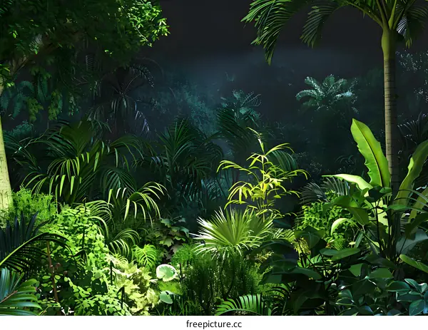Jungle Foliage Digital Painting