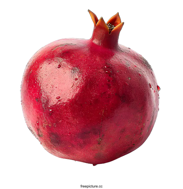 [Transparent Background PNG]A photo of a red pomegranate