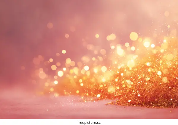 Abstract Festive Golden Glitter Background