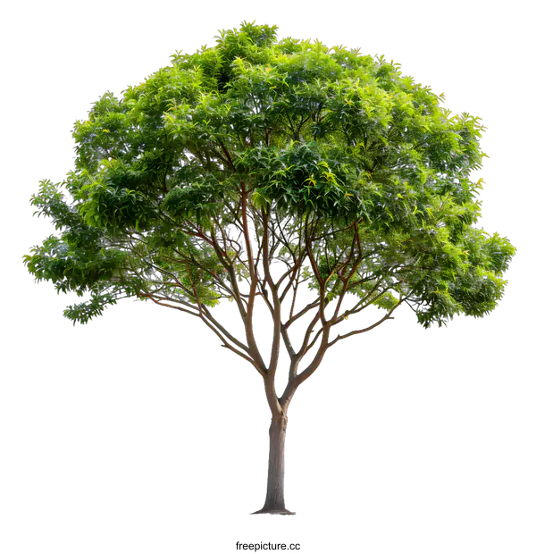 [Transparent Background PNG]Isolated Green Tree With White Background