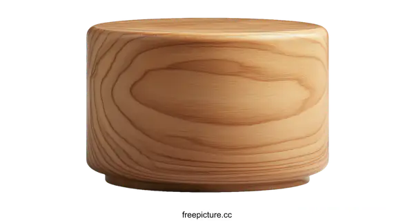 [Transparent Background PNG]Simple Cylindrical Wooden Tabletop