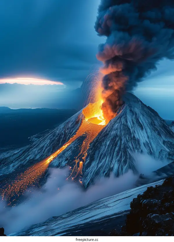The Spectacular Power of Nature's Fury: A Stunning Volcanic Eruption