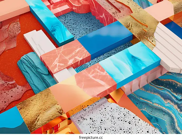 Abstract Colorful Geometric Shapes Background