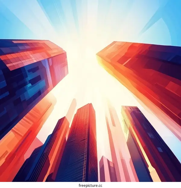 Urban Skyline Perspective Illustration