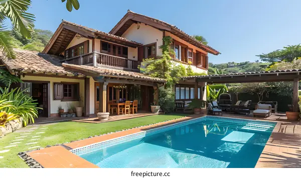 Modern house with pool