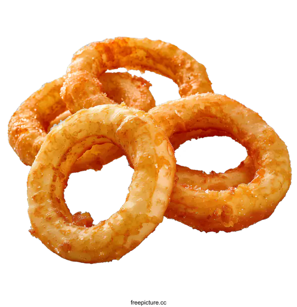 [Transparent Background PNG]Crispy Fried Onion Rings
