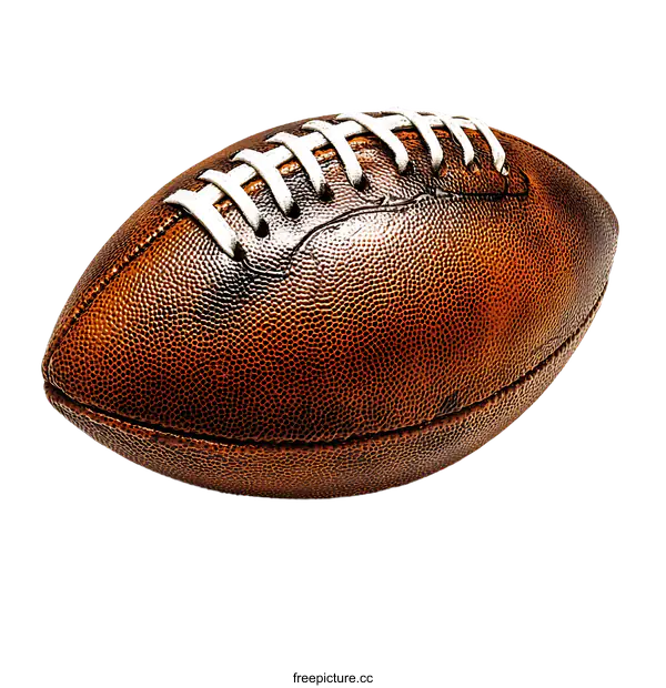 [Transparent Background PNG]Close Up of a Vintage American Football