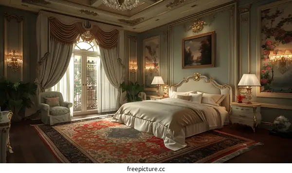 European-style luxury bedroom