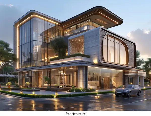 Modern Architectural Design of a Luxurious Building