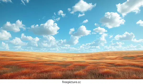 Vast Prairie Under a Sunny Sky