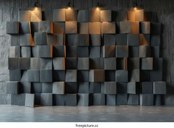 Concrete Wall Art in a Stylish Interior