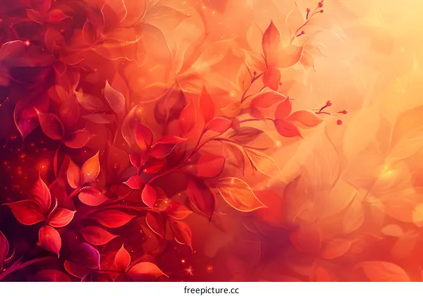 Illustration of red flowers