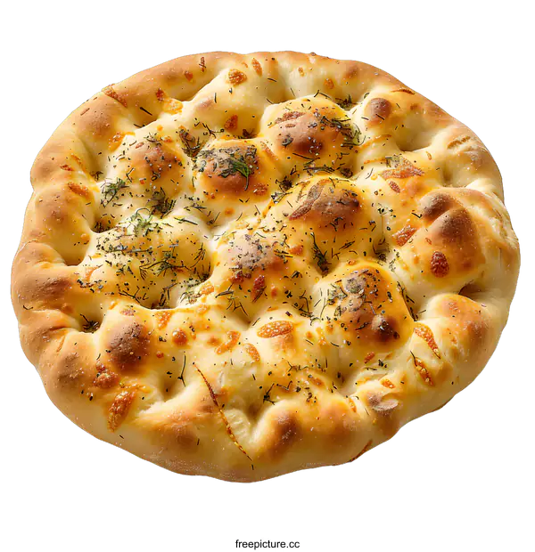 [Transparent Background PNG]Focaccia with Rosemary and Olive Oil