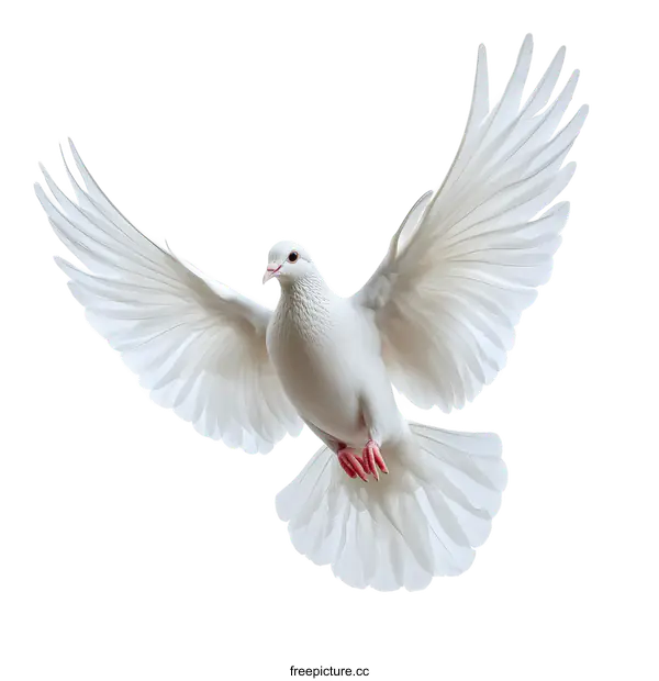 [Transparent Background PNG]White Dove in Flight Symbol of Peace