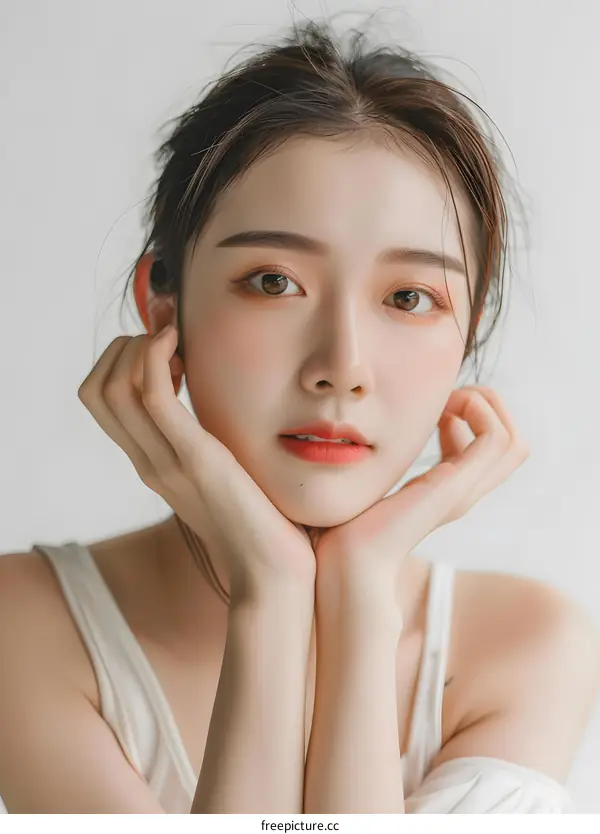 Portrait of a Beautiful Young Asian Woman