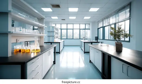 Modern Laboratory Interior with Equipment