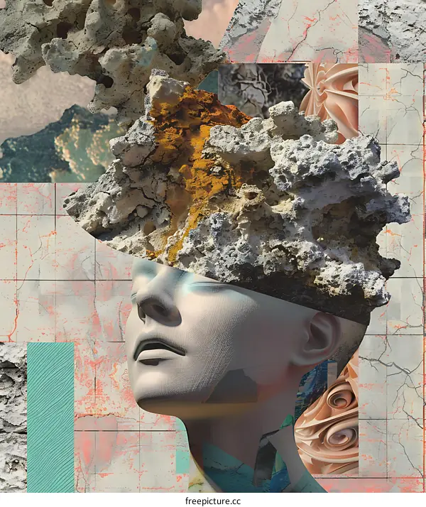 Abstract Woman With Stone on Head