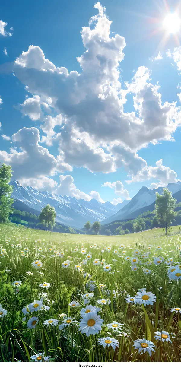 A beautiful summer day in the mountains