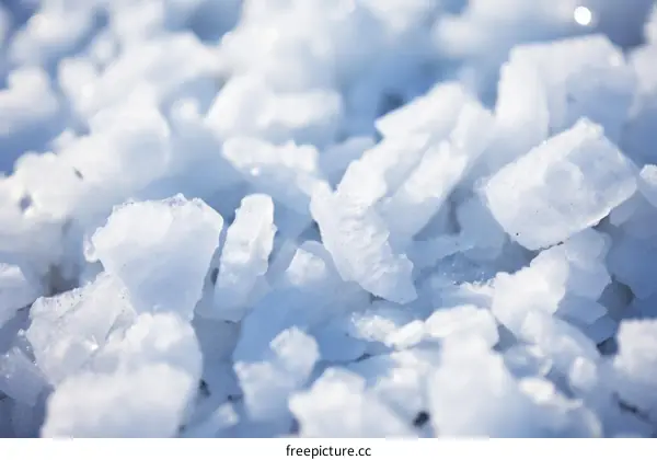 Close-Up of Ice Chunks