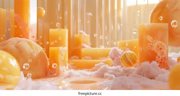 Abstract Geometric Shapes in Pastel Hues