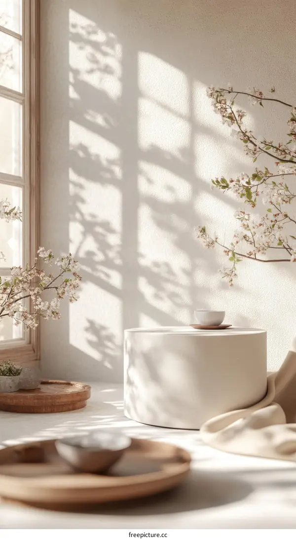 Elegant Spring Interior Design Illustration