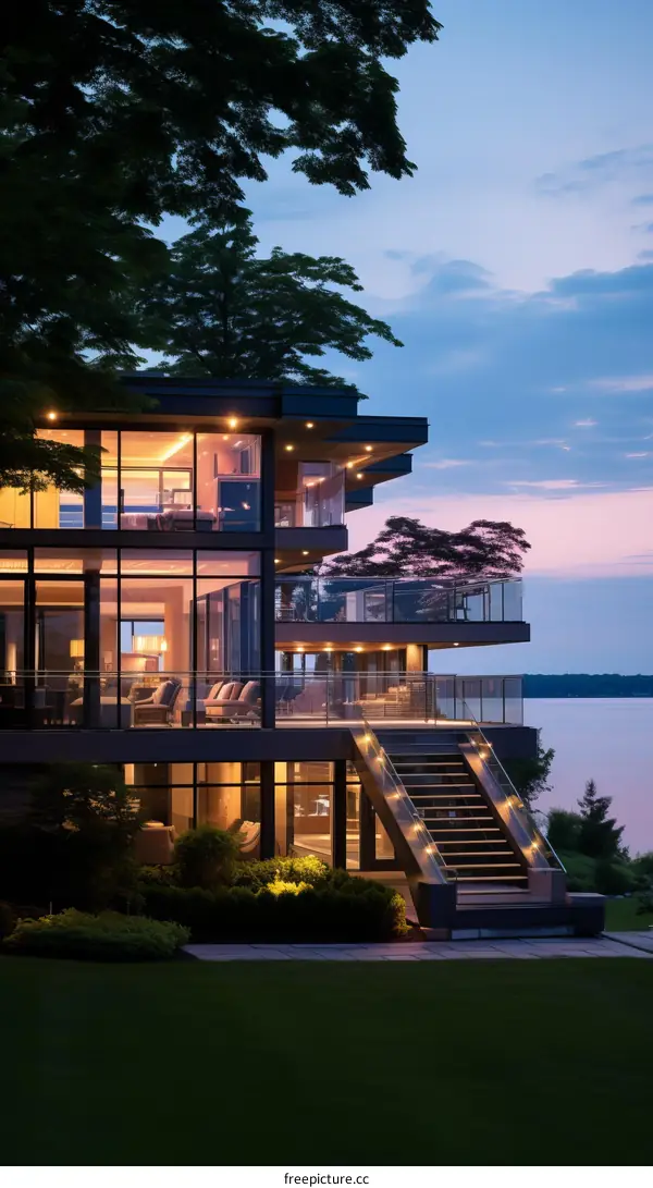 Modern Lakeside Home with Breathtaking Views