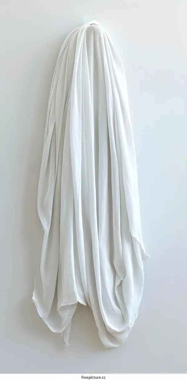 White Fabric Hanging on a Wall