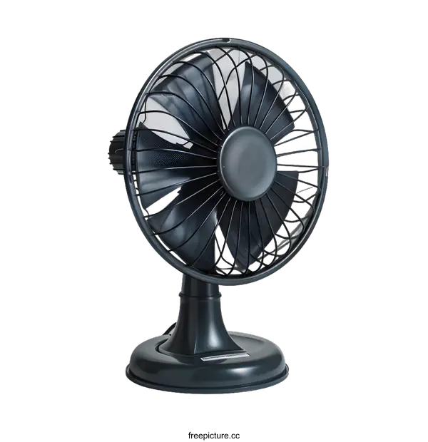 [Transparent Background PNG]Black Electric Fan On White Background