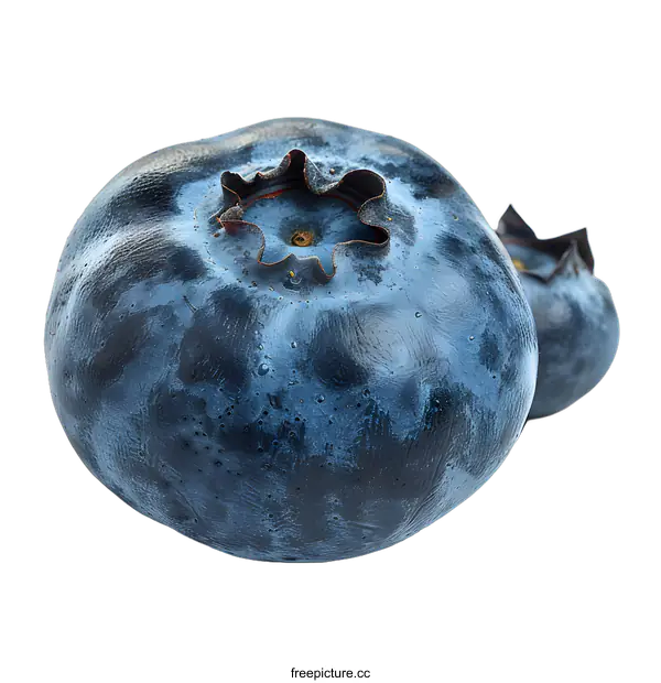 [Transparent Background PNG]Close-up image of a single blueberry