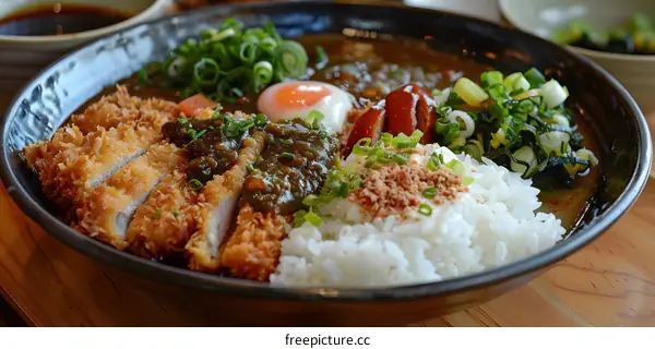 Japanese Curry Rice with Fried Pork Cutlet