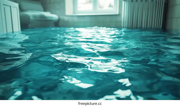 Flooded Interior Room Scene