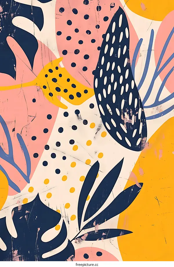 Abstract Tropical Leaves Pattern