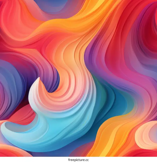 Vibrant Swirls of Abstract Color