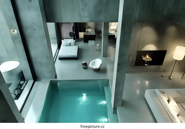 Modern Minimalist Interior Design With Indoor Pool