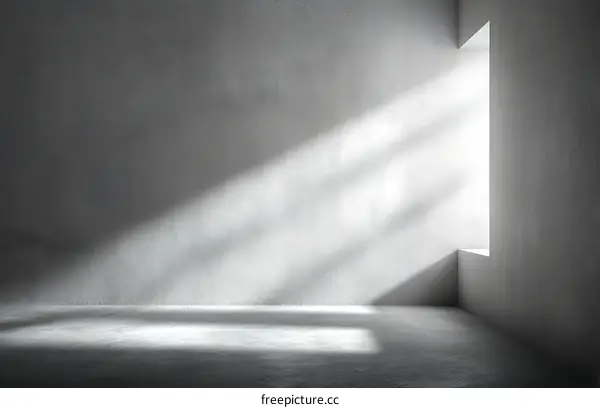 Empty Concrete Interior with Natural Light