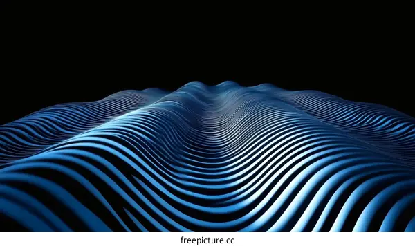Abstract Blue Wave Pattern Design