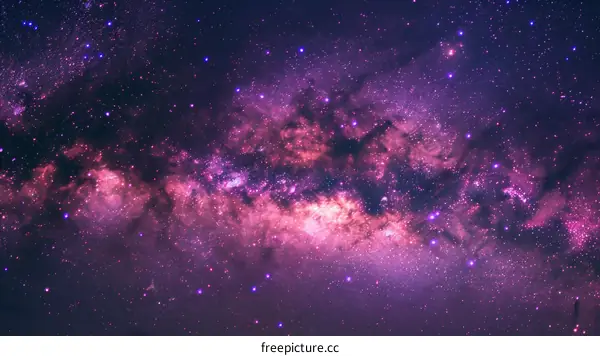 Interstellar space with stars and dust