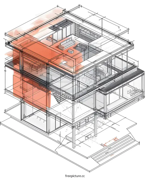 perspective house plan